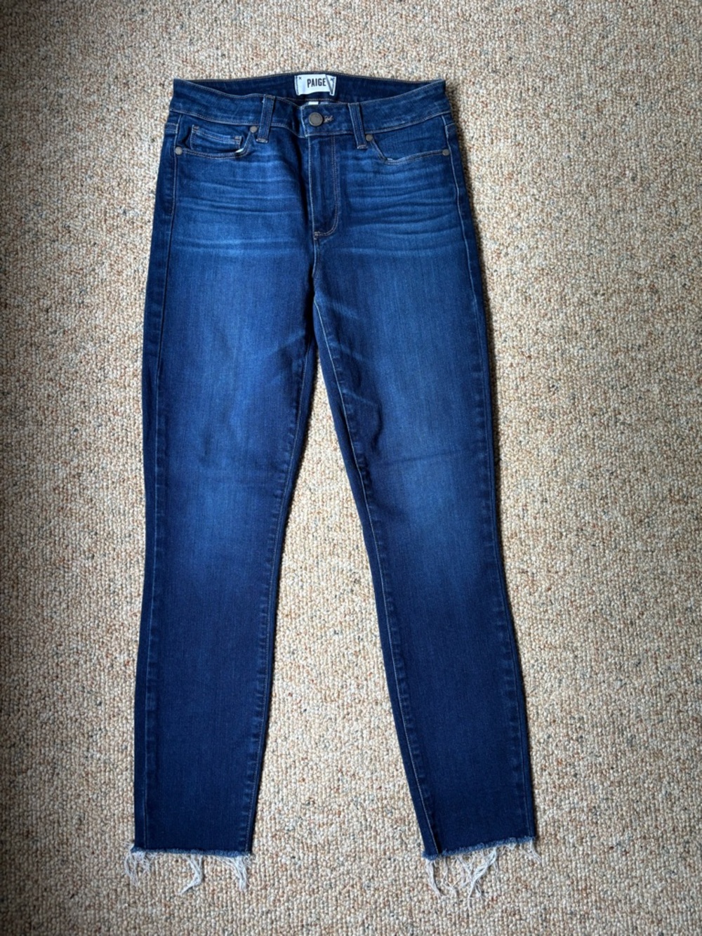 PAIGE Hoxton Ankle Ultra Skinny Blue Dark Wash Jeans Size 28